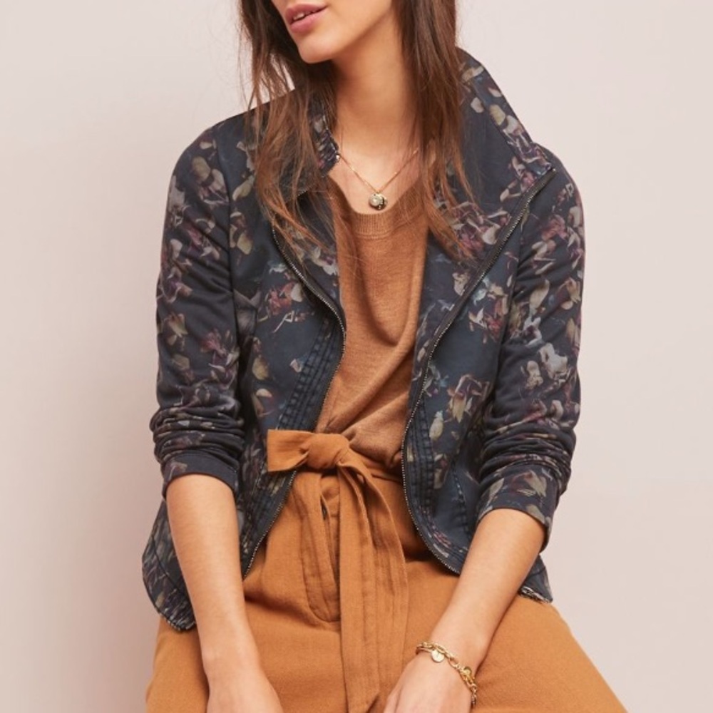 Anthropologie Marrakech Walsh Jacket Brown Motif Size S